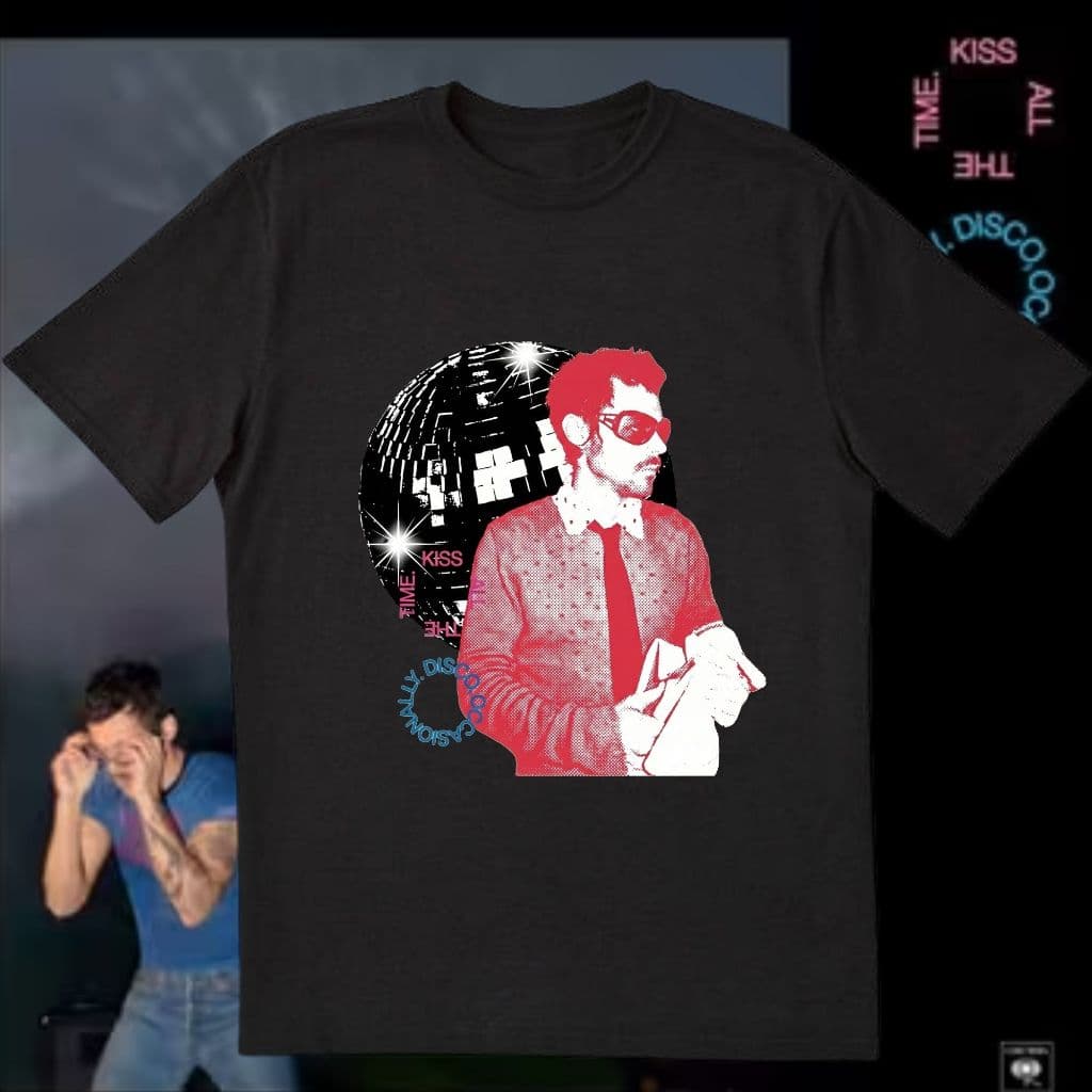 Camiseta Harry Styles Kiss All The Time, Disco, Occasionally Unissex 100% Algodão