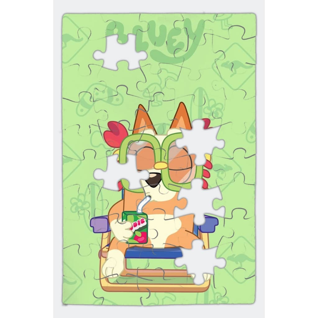 Quebra-Cabeça Bluey-Bingo desenho animado infantil menina 50 peças educativo e divertido