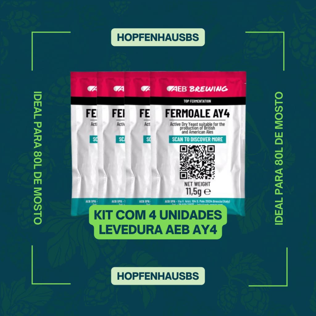 Levedura AEB Fermoale AY4 11,5g - Kit com 4 unidades