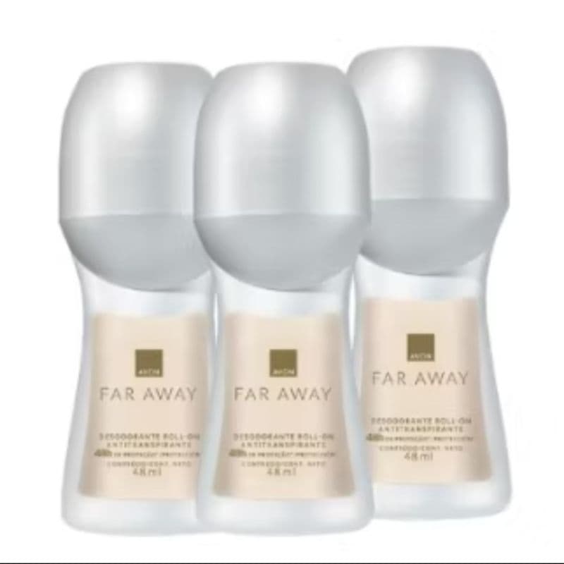KIT ROLL-ON FAR AWAY 3 UNIDADES AVON ORIGINAL