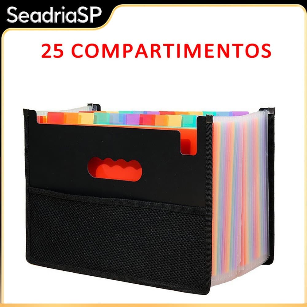 Pasta Expansível Divisor De Arquivo A4 25 Sacos De Armazenamento Organizador De Arquivo Divisor