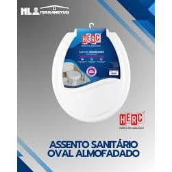 Assento Sanitário Oval Almofadado HERC Conforto Extra Universal Branco