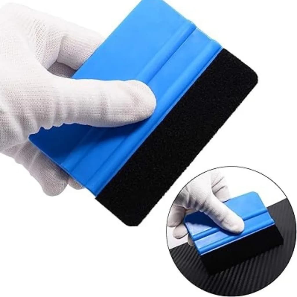 2 Espátulas Rígida de Silicone Com Feltro para Aplicação Insulfilm Envelopamento Adesivo Vinil