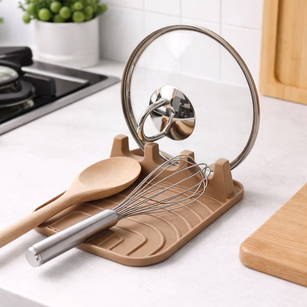 Suporte Utensílios Cozinha Porta Colher Escumadeira Espátula Organizador Pia Prático