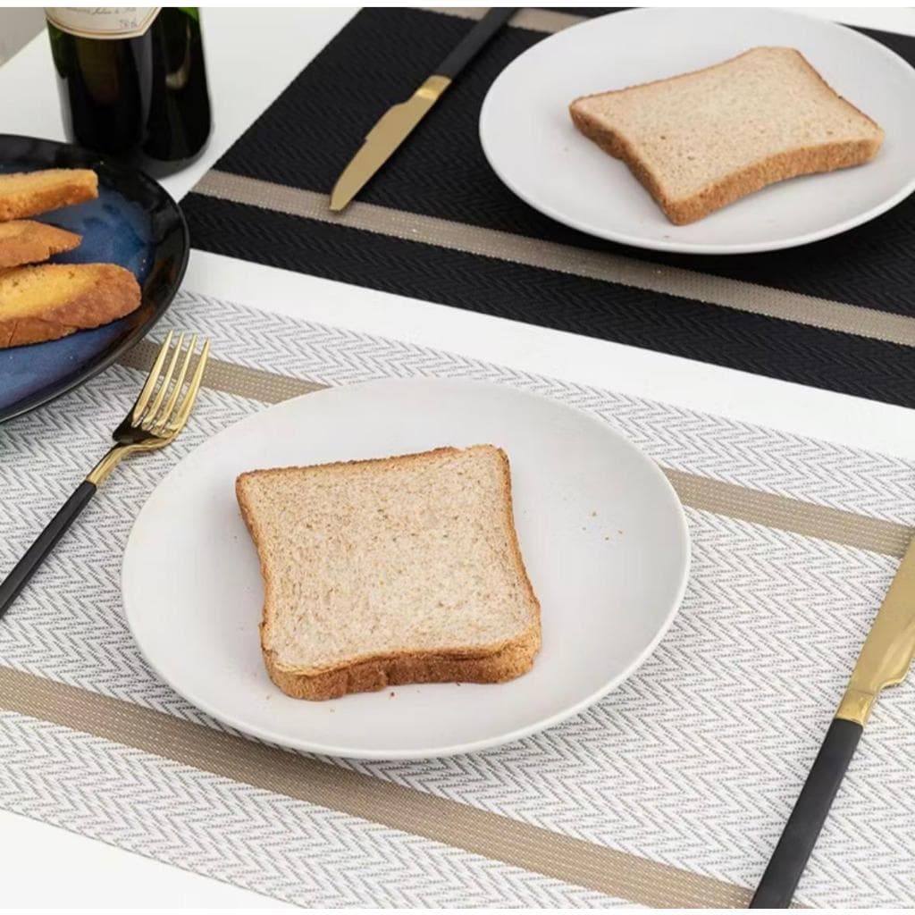 ✨Kit Jogo Americano 6 Peças 45x30cm com Detalhe Dourado Elegante Mesa Posta Luxo✨