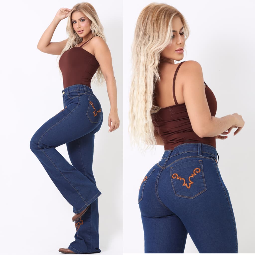 Kit 2 Calças FEMININA FLER Rodeio Country Lycra Premium Jeans Montaria Original