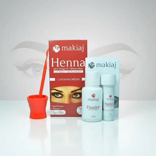 Henna Sobrancelha Makiaj Profissional Design Alta Fixação Longa Duração Natural