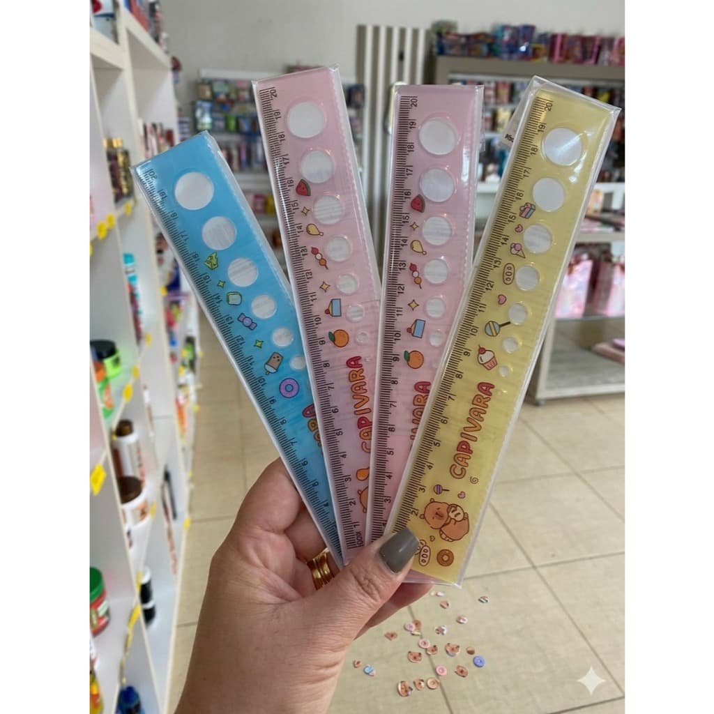 Régua Dobrável San-X Sumikko Gurashi 30cm - Compacta e Divertida para Estudantes