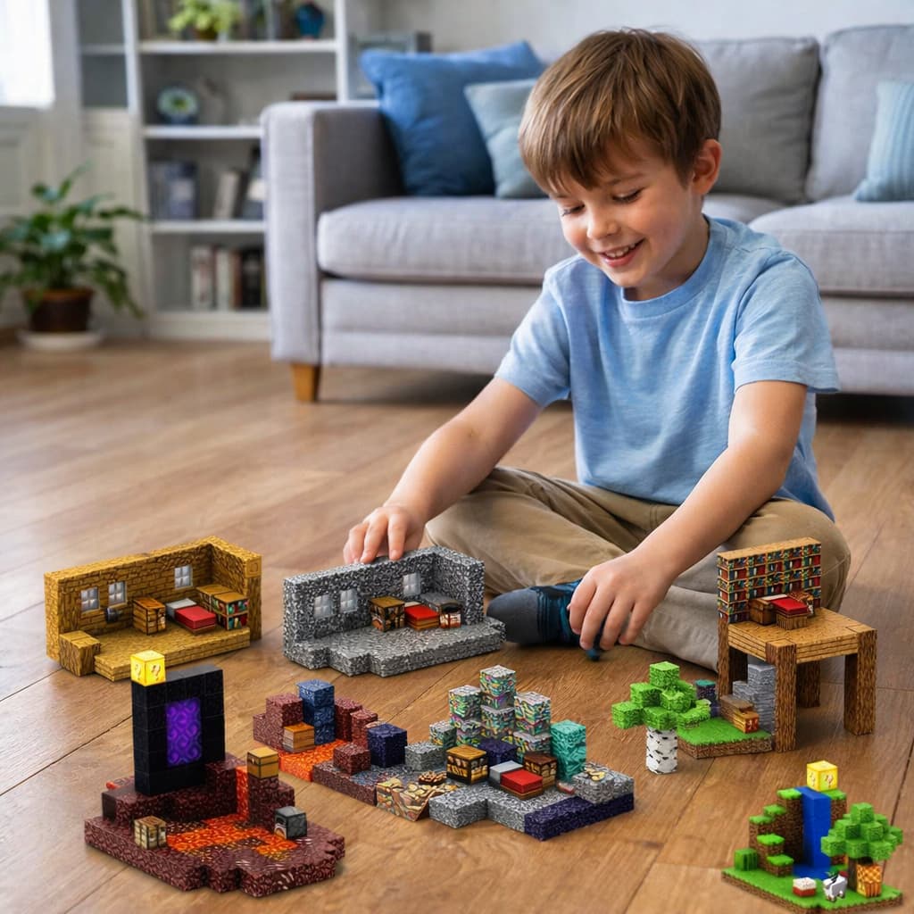 Blocos Magnéticos de Montar Peças Blocos de Construção Criação De Mundo Brinquedos
