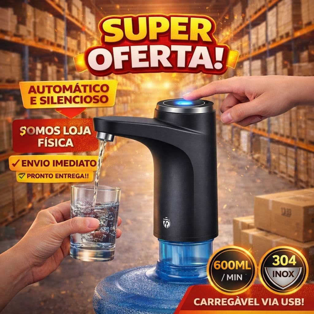Bebedouro Bomba Elétrica Galão Água Recarregável Original LEHMOX compativel com galão de 20L 10 L 5L