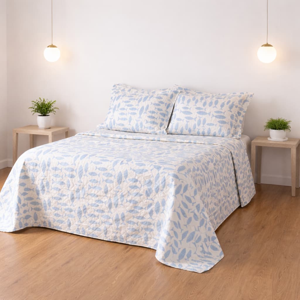Cobre Leito 180 Fios Estampado Kit 2/3 Peças Solteiro Casal Queen Promoção
