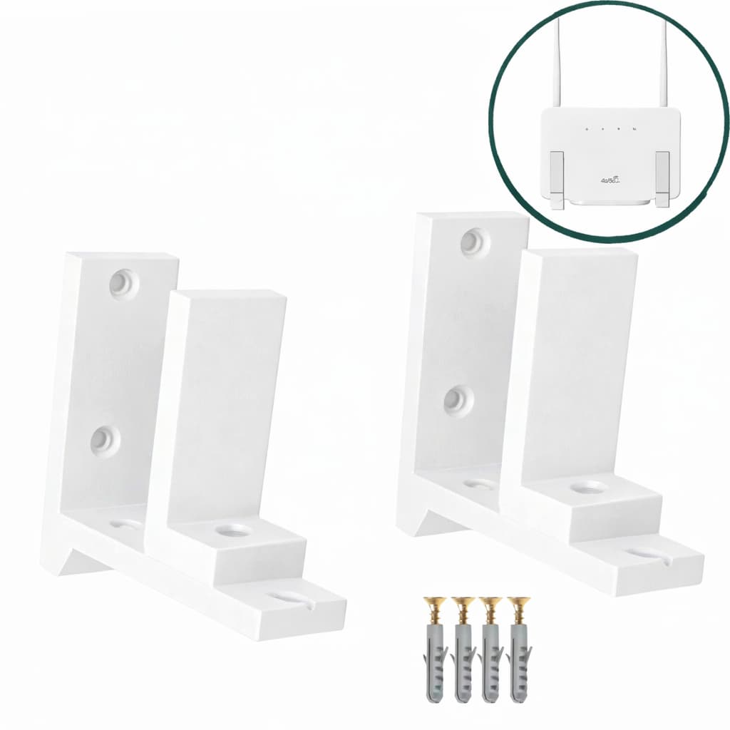 Suporte de Parede para Roteador e Modem Ajustável Universal Até 6cm Prático e Resistente