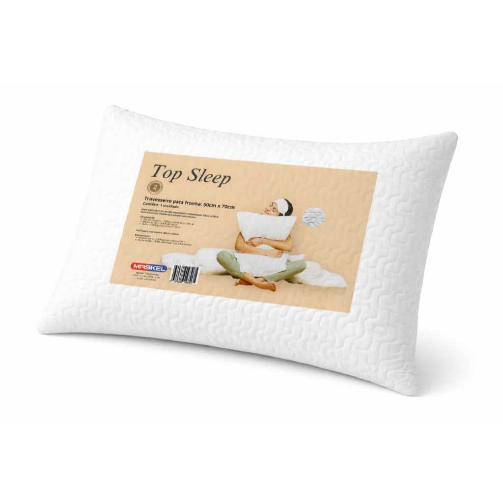 Travesseiro Toque De Plumas 200 Fios Macio Antialérgico 70x50 Cm Maskel Branco