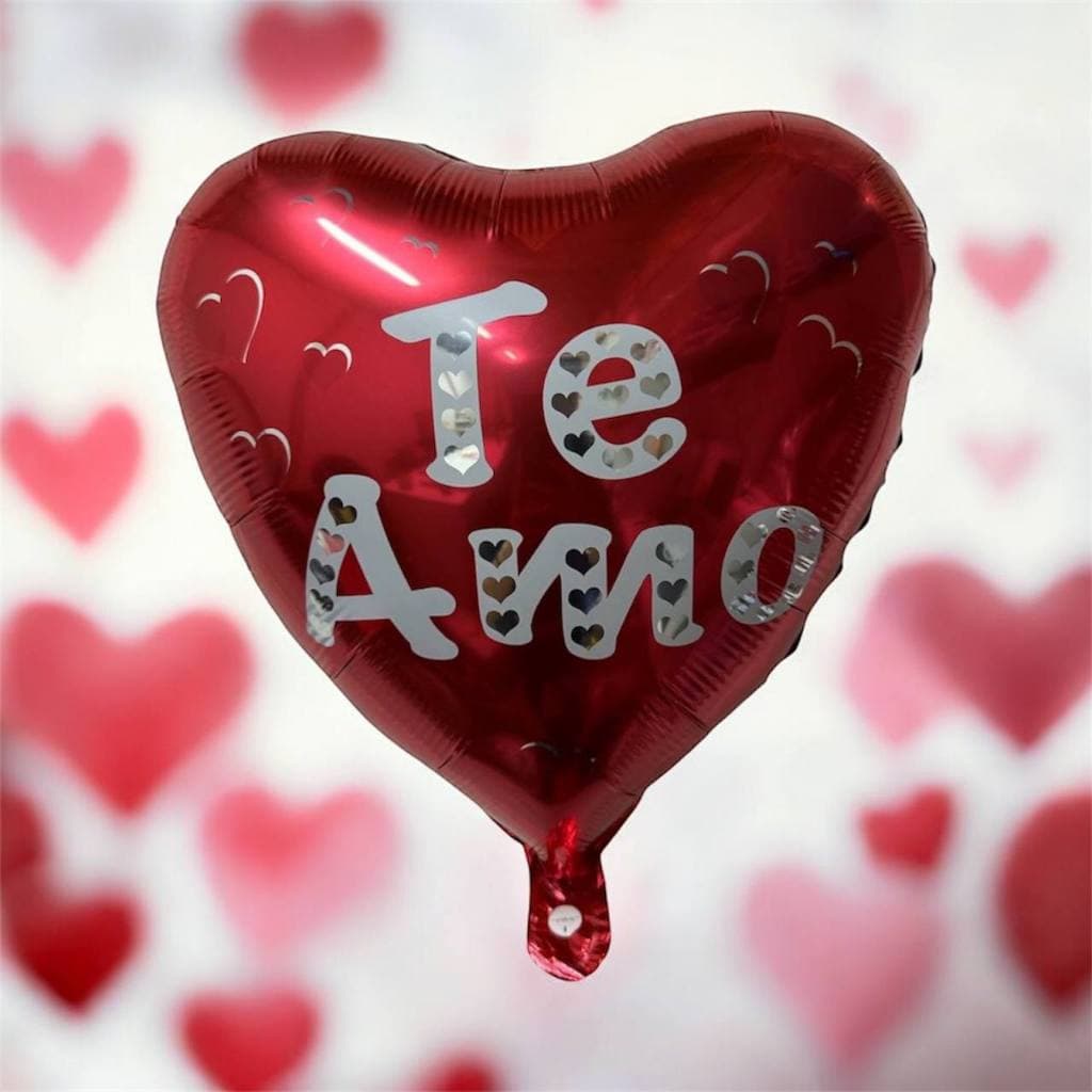 Balão Metalizado Coração Te Amo 45*45cm Dia das Mães Namorados Festas Casamento Decoração