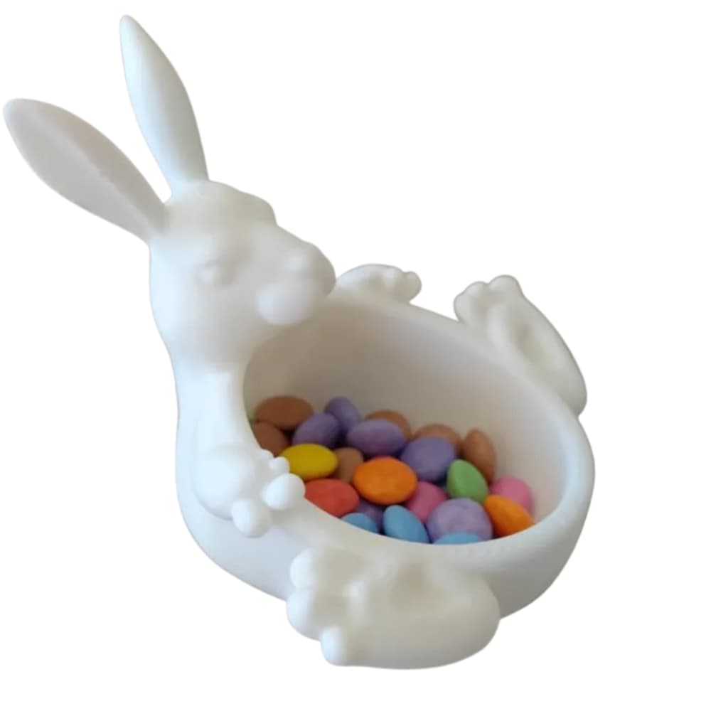Petisqueira Tigela Coelhinho de Páscoa Bowl Decorativo para Doces e Bombons Mesa Posta Luxo