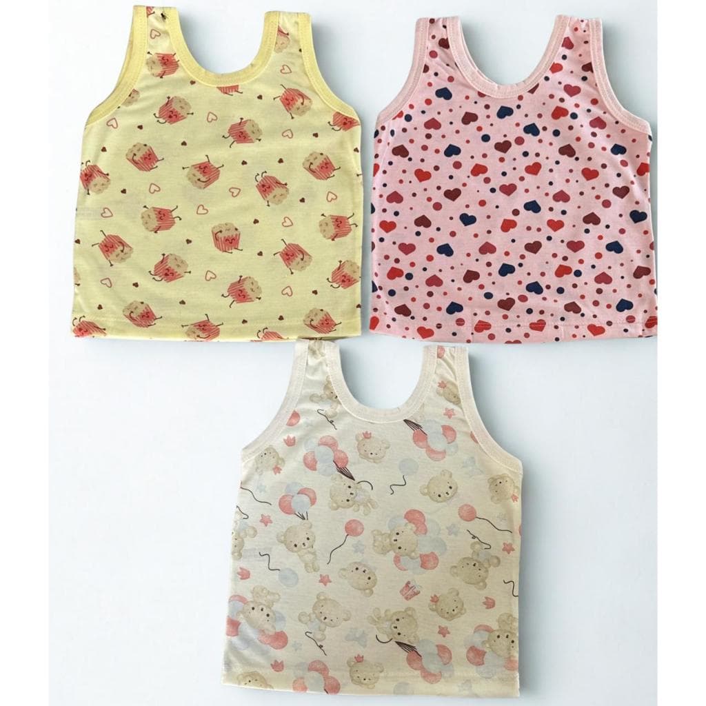 Kit Camiseta Estampada P, M e G Menino e Menina 3 Peças Para Bebê, Malha Hipoalergênico 100% Algodâo.