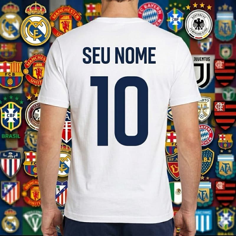 Personalize Camiseta Unissex Adulto SEU TIME⌚️