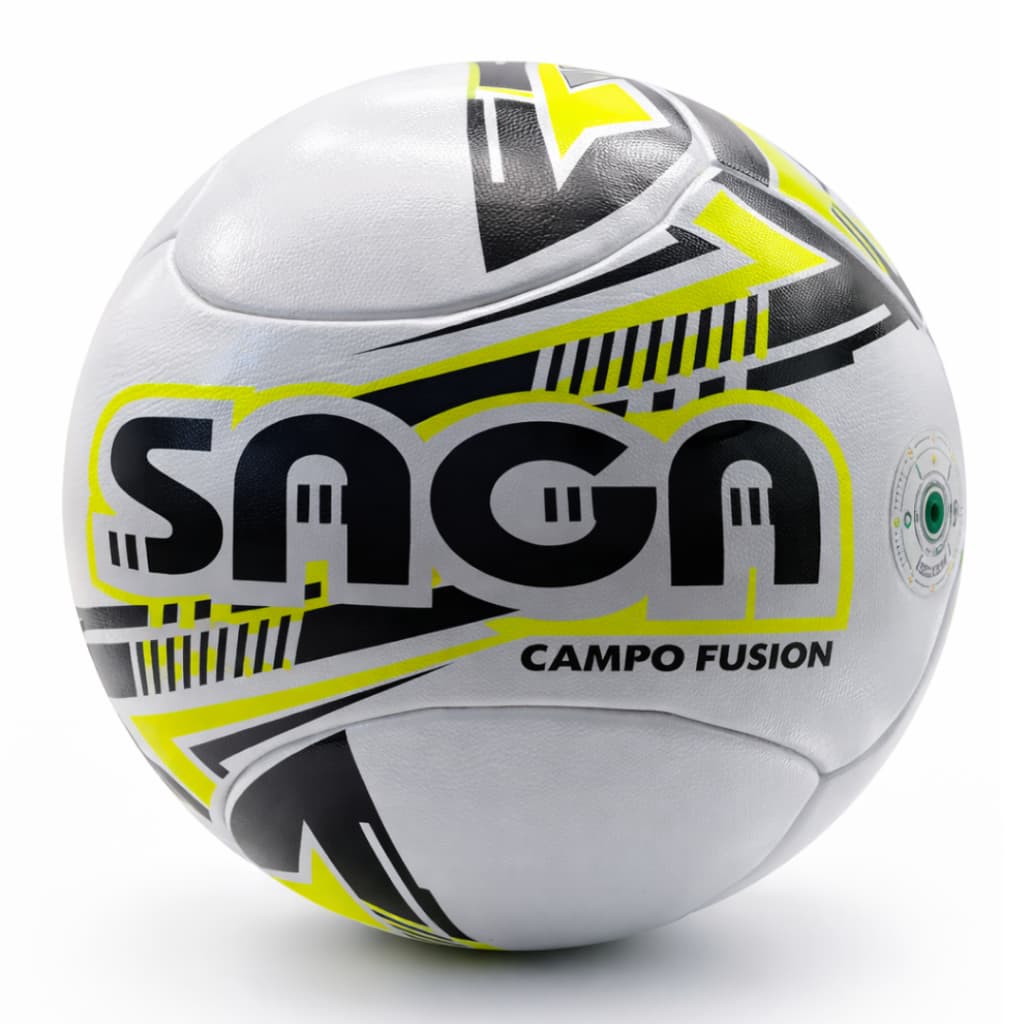 Bola Futebol Campo Saga Fusion Termofusionada Oficial N5 Profissional Não Absorve Água Resistente Treino Jog
