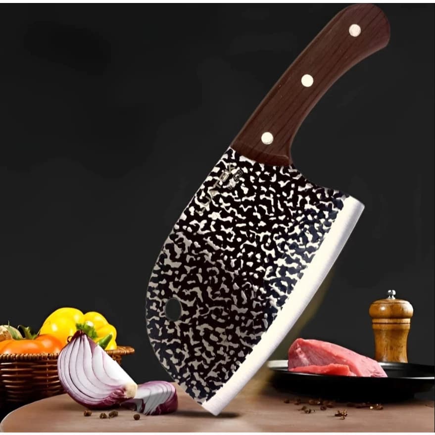 Faca Cozinha Cutelo Chef Afiada, Cortar Carne Açougueiro Praticidade Na Cozinha envio imediato