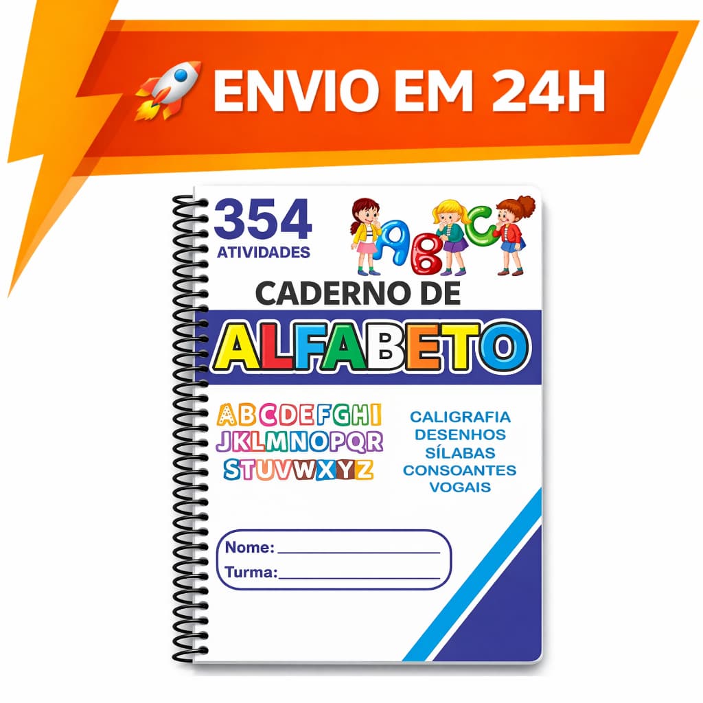 Apostila de Alfabetizacao Infantil - Aprendendo o Alfabeto - 354 Atividades