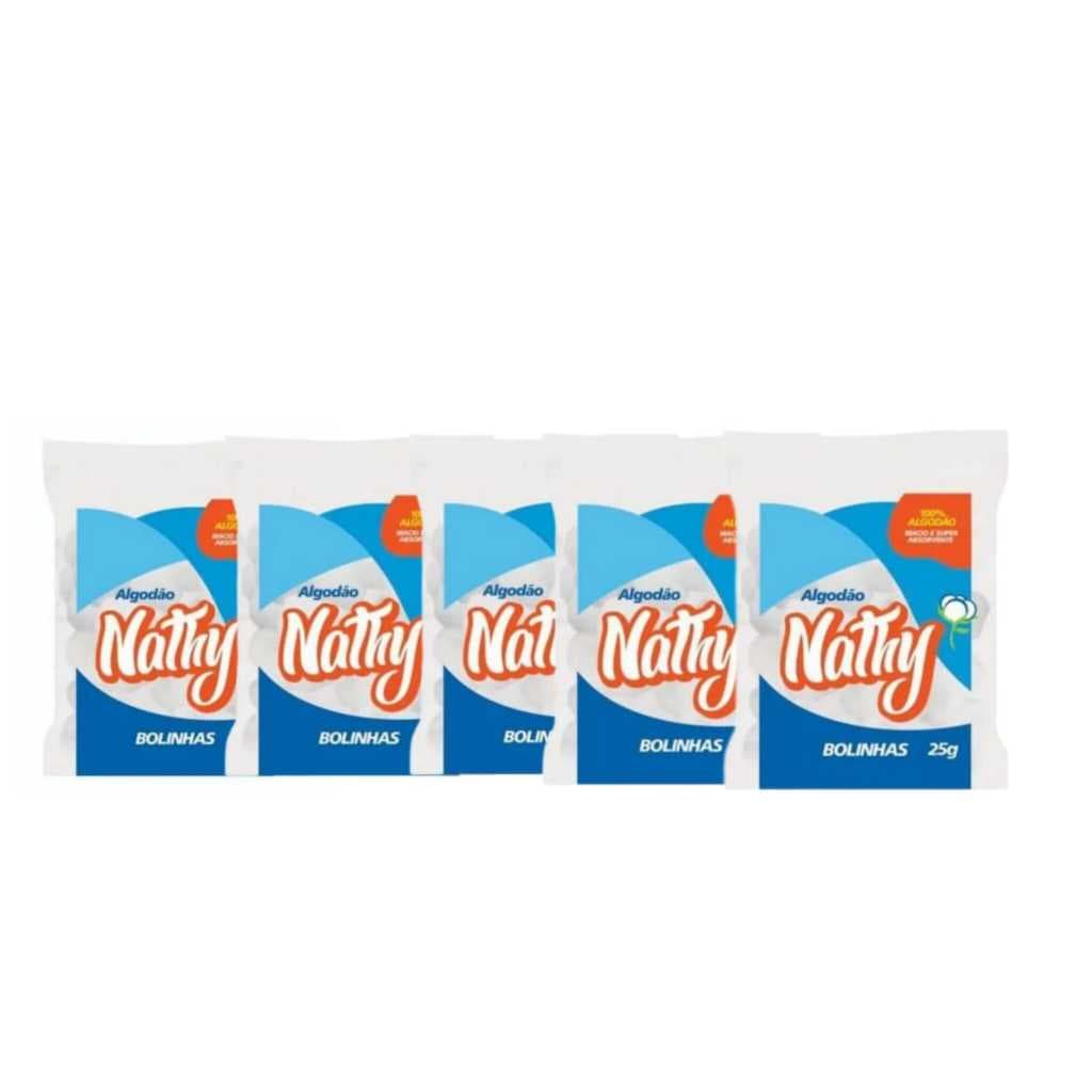 kit 6 Pacotes de Algodão Hidrofilo Nathy - Macio e Super Absorvente (novas Embalagens)