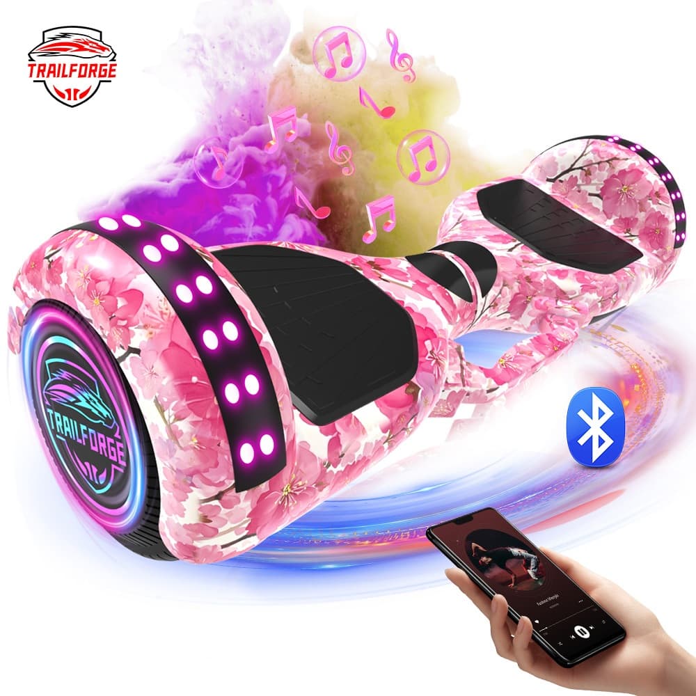 Trailforge Hoverboard 6.5“ 500W 18km skate eletrico hoverboard  LED Bluetooth Bateria De Grande