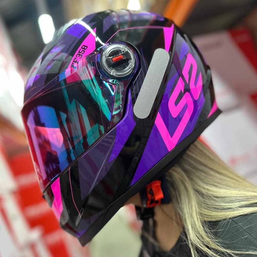 CAPACETE LS2 FF358 STARWAR ROSA XDRON CYAN TANK ROXO ORIGINAL FEMININO MASCULINO MODELOS TOP