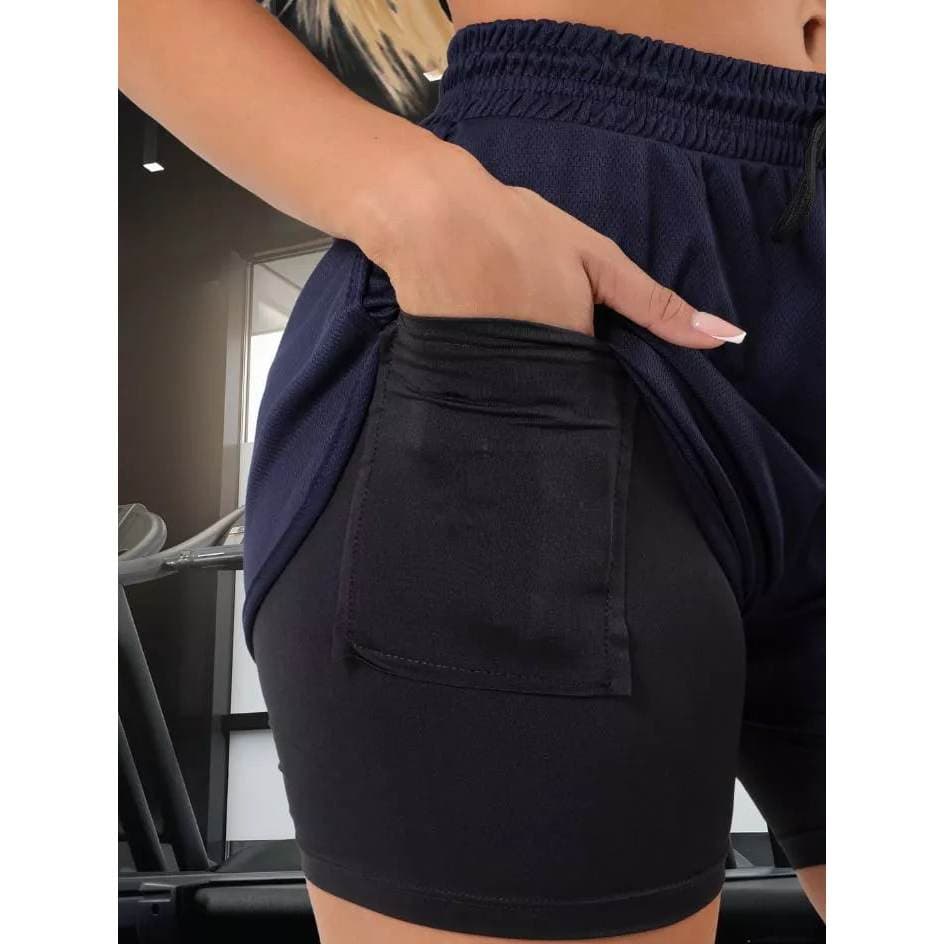 Short Academia Feminino WWO Fitness com Tecnologia Secagem Rápida