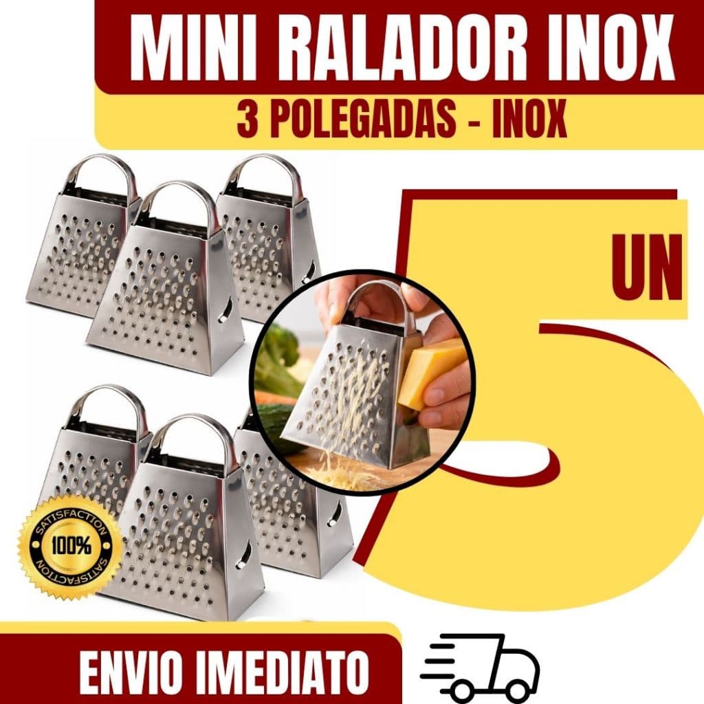KIT 1/2/3/5 Mini Ralador De Inox 4 Faces Compacto Para Cozinha PROFISSIONAL Home LINE Envio Imediato