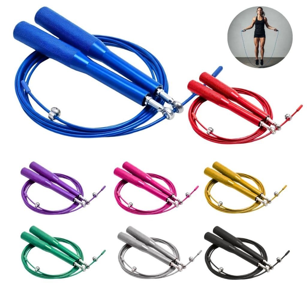 Corda De Pular Crossfit Speed Rope Cabo Aço 3m com Rolamento