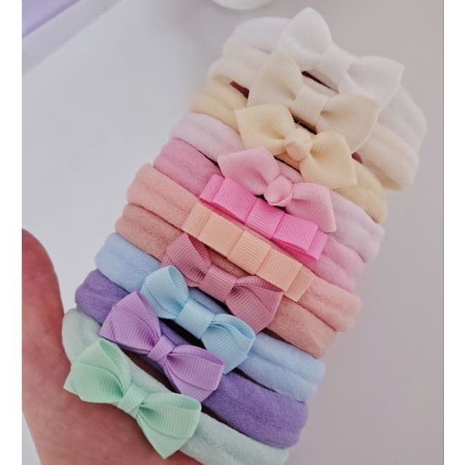 Kit laços de cabelo bebê 10 lacinhos mistos