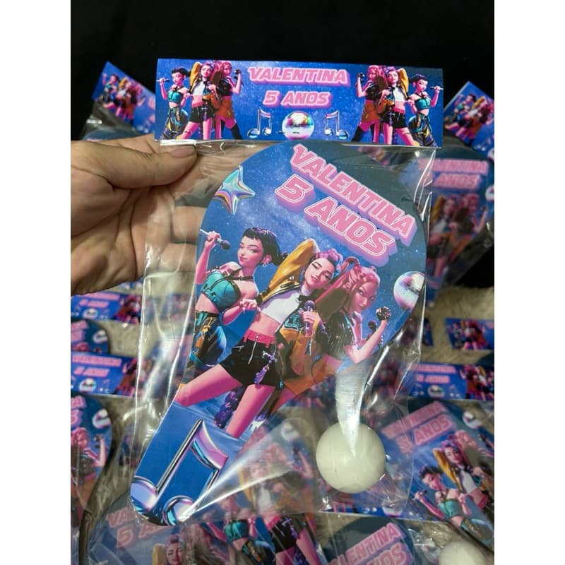 15 Kits Raquete Personalizada Ping Pong Lembrancinha Aniversário. Todos os temas!