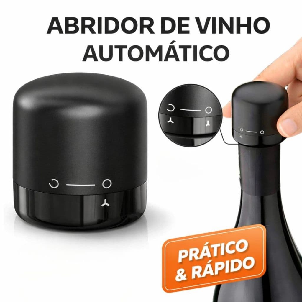 Tampa Rolha Inteligente Vácuo Pressão Vinho Champagne Vedação Conservação