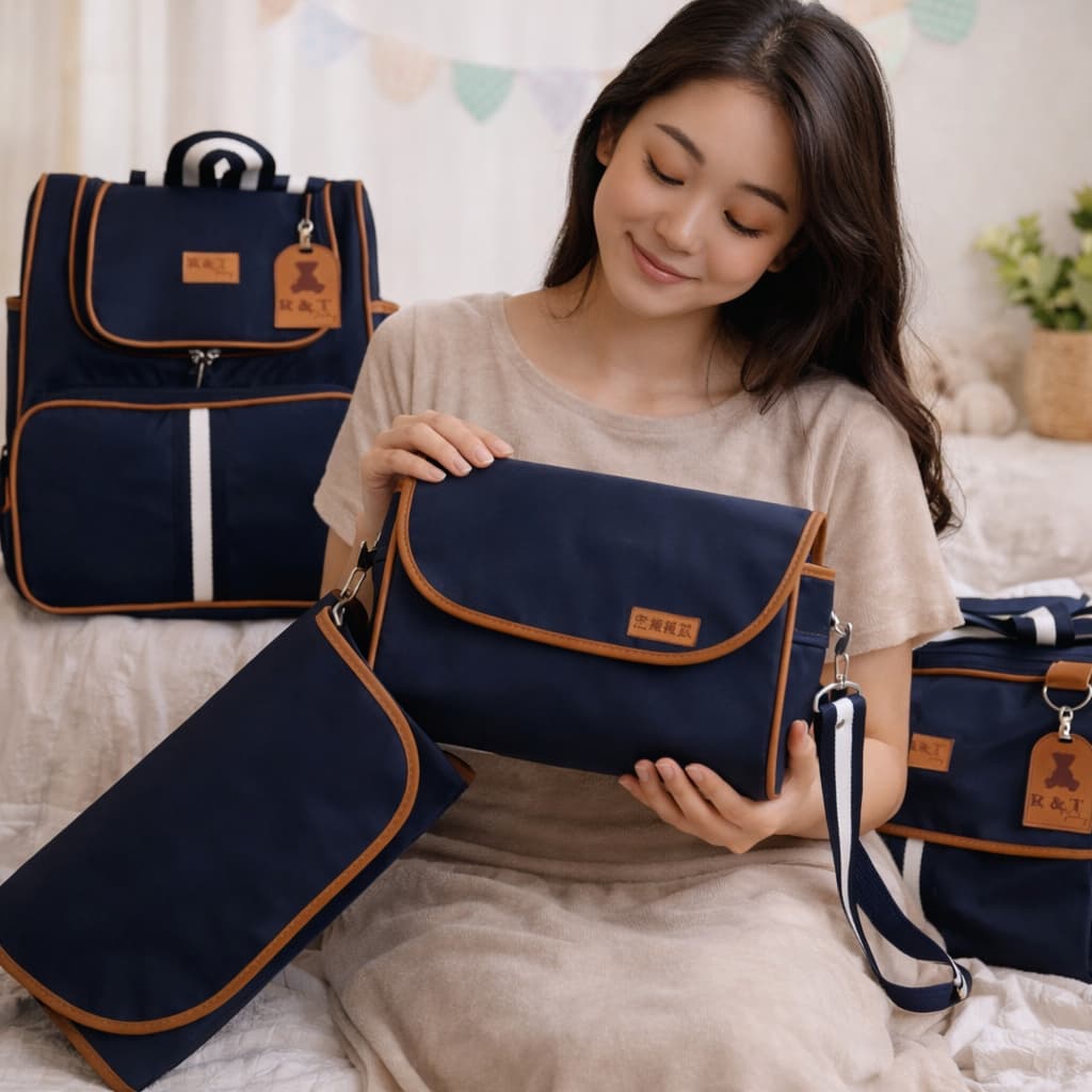 Bolsas Maternidade Mala De Bebê Com Mochila Grande 2 Em 1 E Trocador Kit Completo