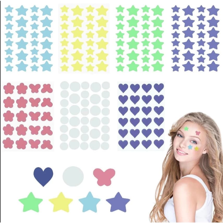 Adesivos Anti Acne em formato de estrelas-Cuide da sua pele com estilo!