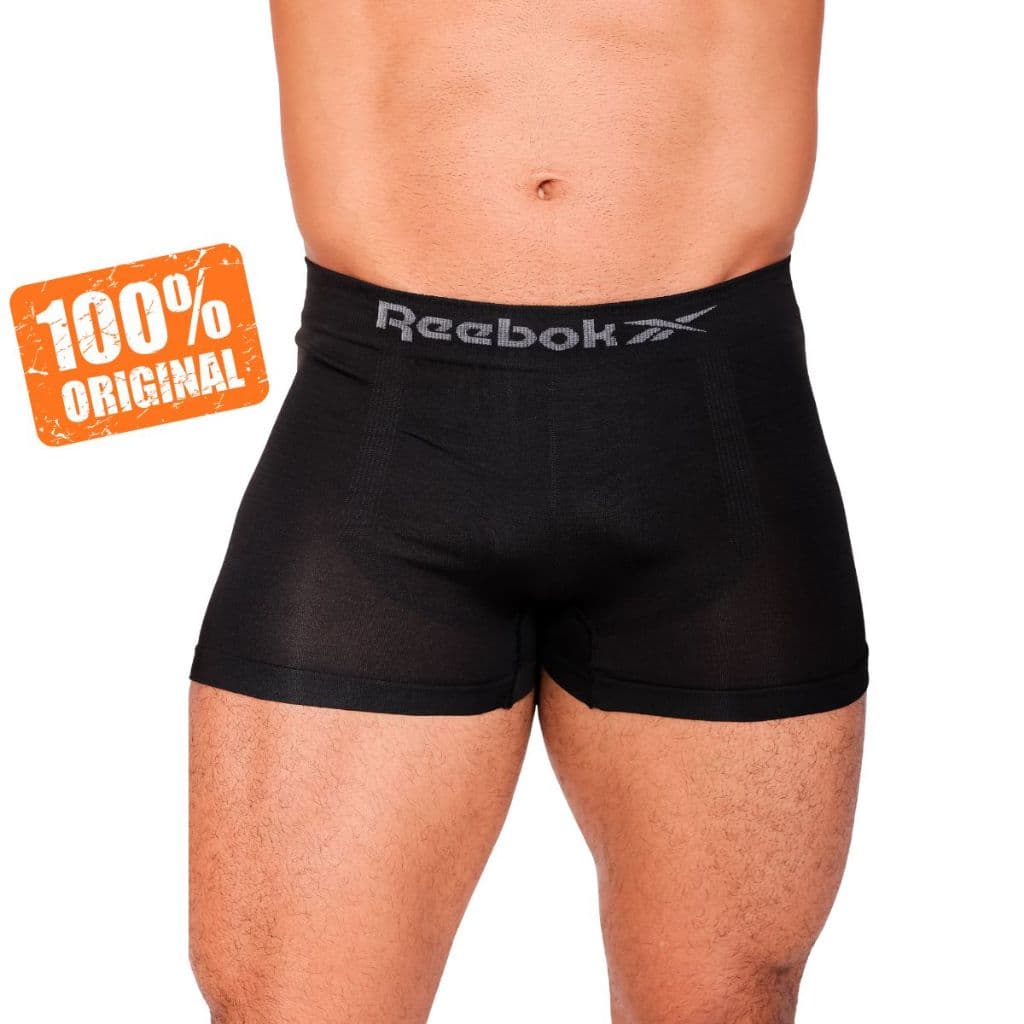 Cueca Boxer Masculina Microfibra Sem Costura Reebok Original Confortável Respirável Tam P M G