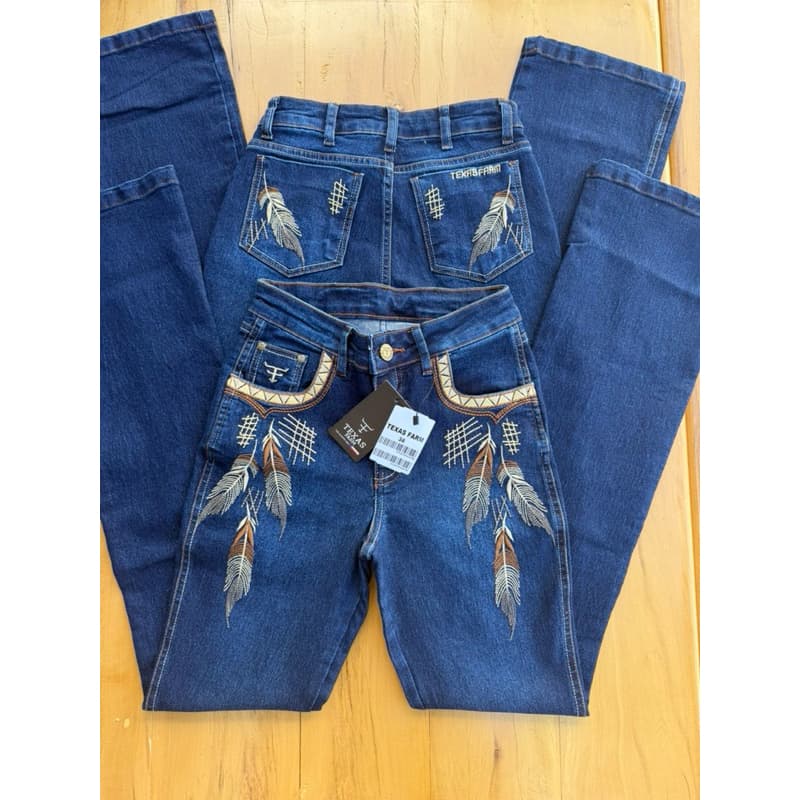 Calça Country Feminina Bordada Lycra Rodeio