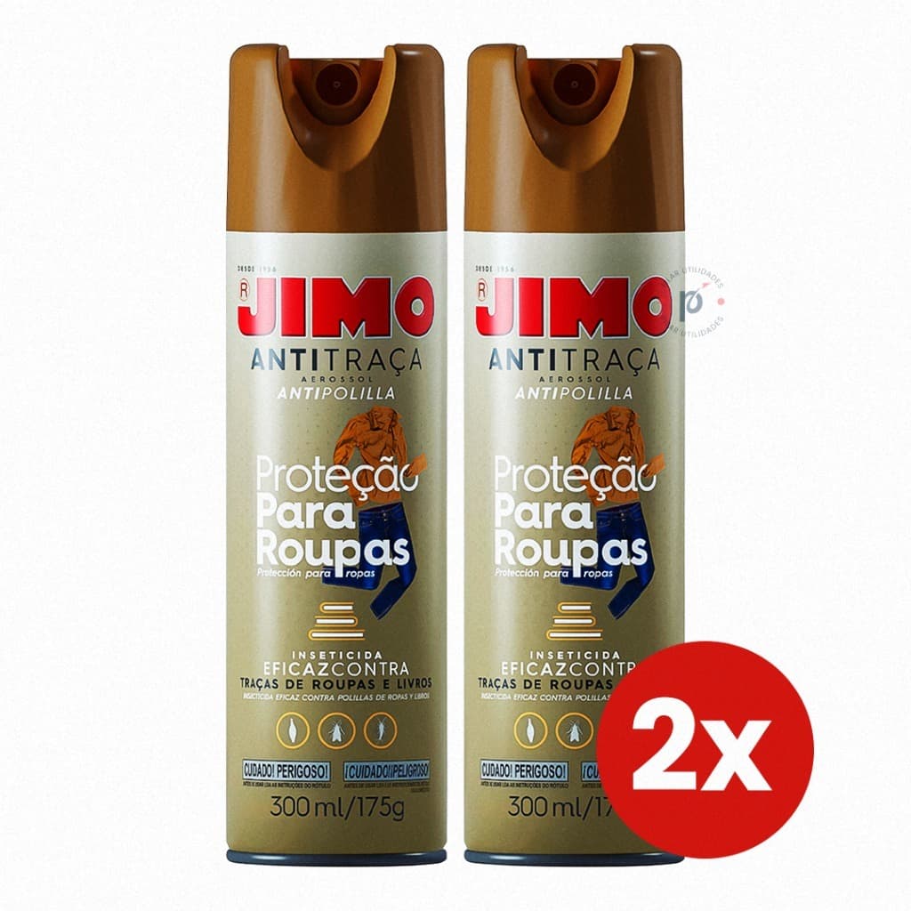 2 Jimo Remédio Inseticida Anti Traça 300ml Sem Cheiro