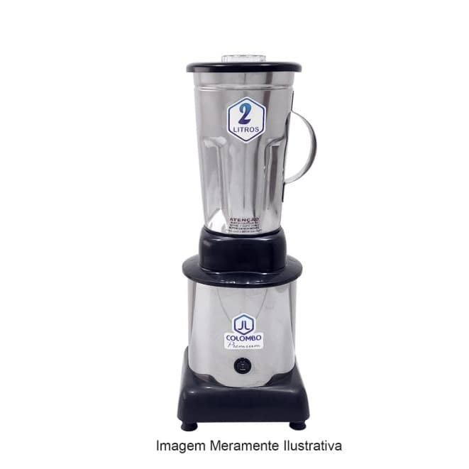 Liquidificador Industrial Potente 2 Litros Profissional JL Colombo Inox Alta Rotação