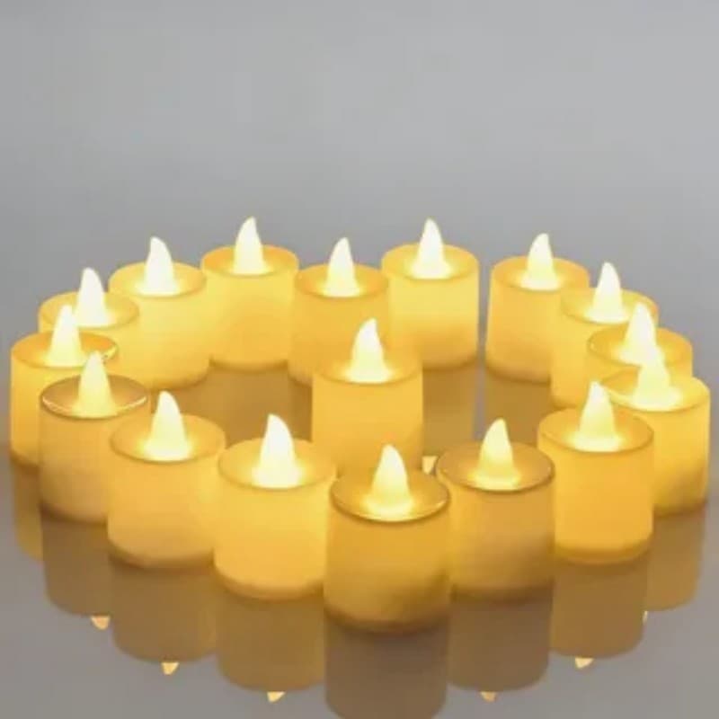 50 Kit Lindas Velas Decorativas De Led EletrôNicas Amarelas Para Festa