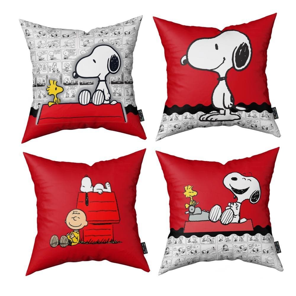 Kit 04 Almofadas Decorativa Estampa Digital 40cmx40cm -  Sem Enchimento