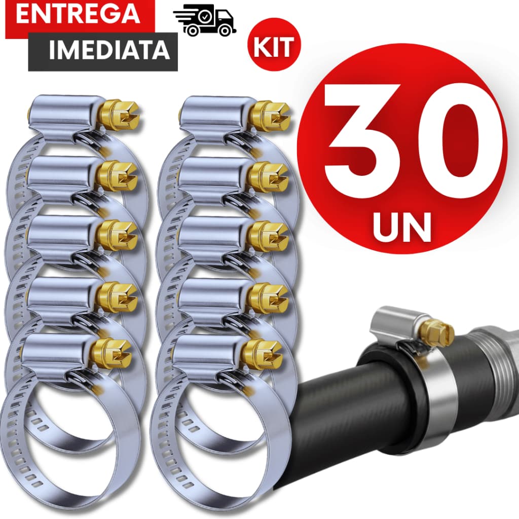 Kit Abraçadeiras Americana 3/4 Inox Para Mangueira Gás E Jardins Multiuso Casa Industria Utilidades