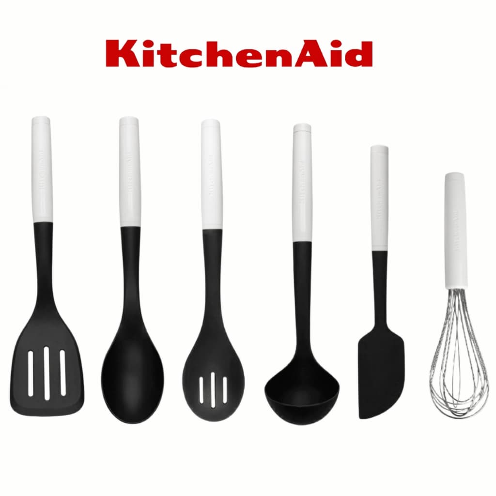 Conjunto KitchenAid Kit Completo Utensílios De Cozinha 6 Peças Premium Em Silicone E Nylon