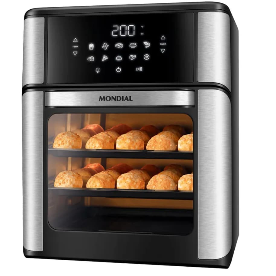 Fritadeira Air Fryer Forno Oven 12L Mondial 2000W/2200W  AFON-12L-BI 110/127V ou 220V