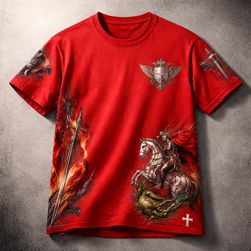 Camiseta São Jorge Premium Estampa Diferenciada Masculina/Unissex