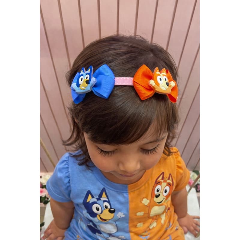 Tiara Blue e Bingo | Tiara de menina casa mágica da Gabi | Tiara de cabelo infantil