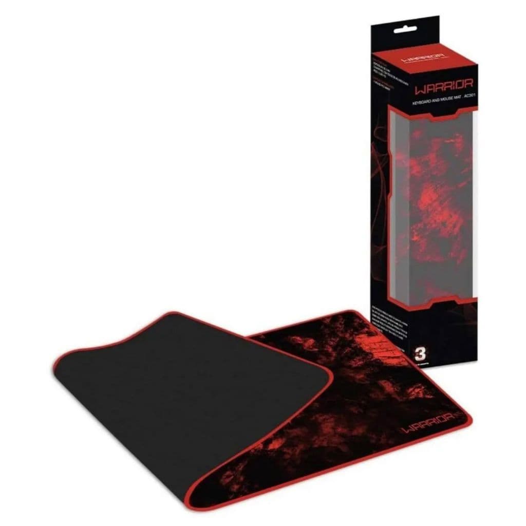 Mouse Pad Gamer Grande Warrior Para Mouse Teclado 70x30 Cm Cor Preto