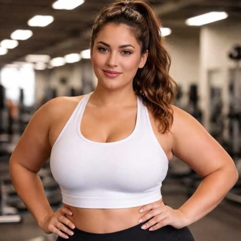 Top Academia Musculação Fitness Feminino Treino  suplex Nadador Casual Esportivo Boa Sustentação Crossfit