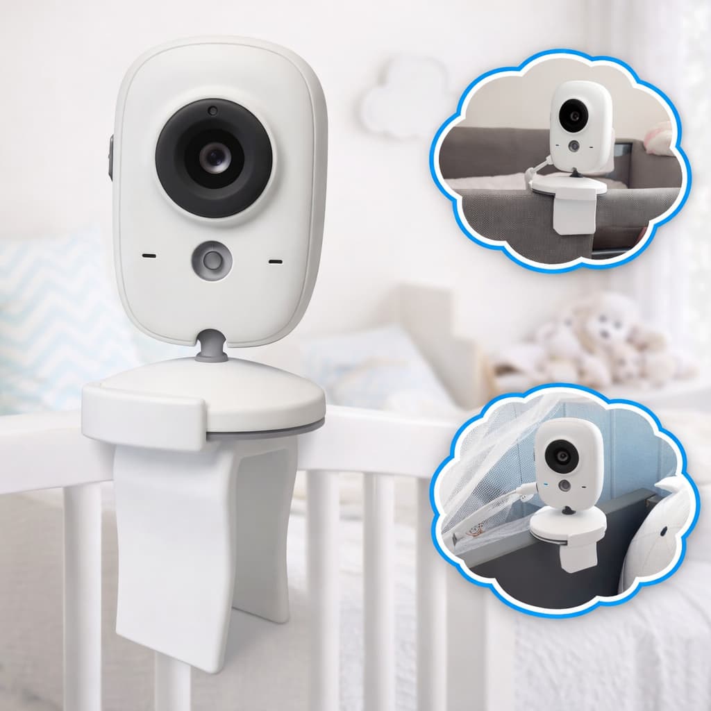 Suporte de Babá Eletrônica Para Berço Universal Ajustável Flexível Monitor Bebê