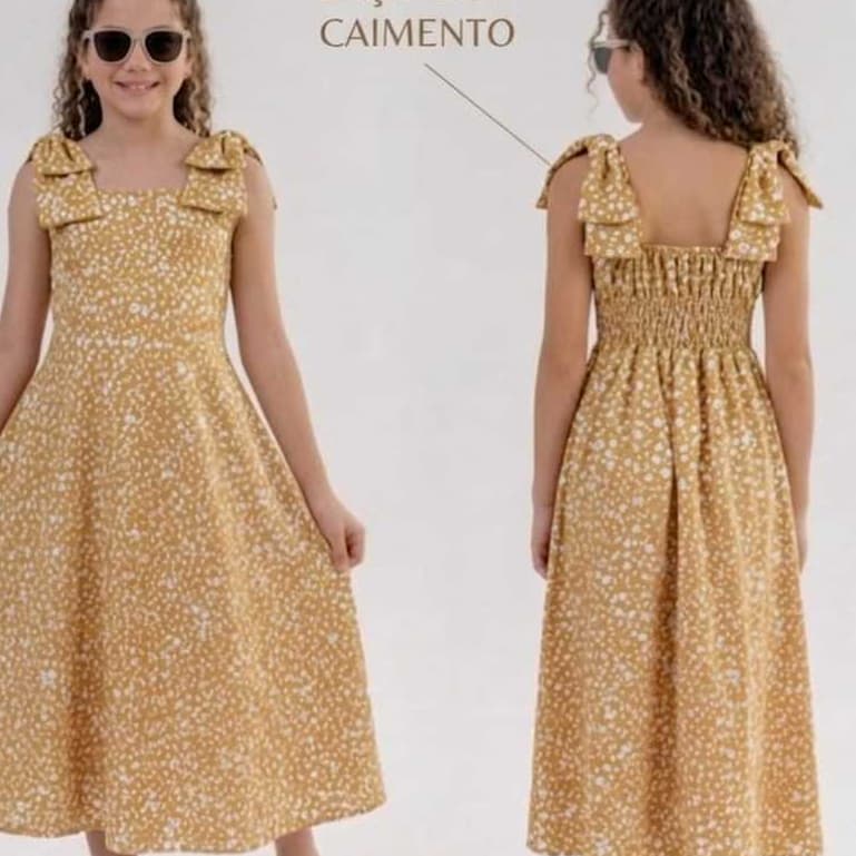 Vestido infantil Menina Juvenil laço Listrado Floral Tam.10 a16anos Casual Pronta Entrega